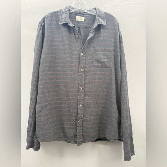 Marine layer Men’s 100% Cotton Lightweight  Brushed Button Up Size L Classic - Picture 2 of 14